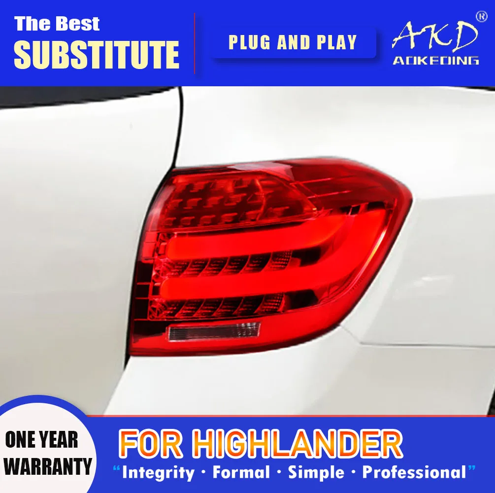 AKD Tail Lamp for Toyota Highlander LED Tail Light 2007-2011 Highlander Rear Fog Brake Turn Signal Automotive Accessories
AKD Tail Lamp for Toyota Highlander LED Tail Light 2007-2011 Highlander Rear Fog Brake Turn Signal Automotive Accessories