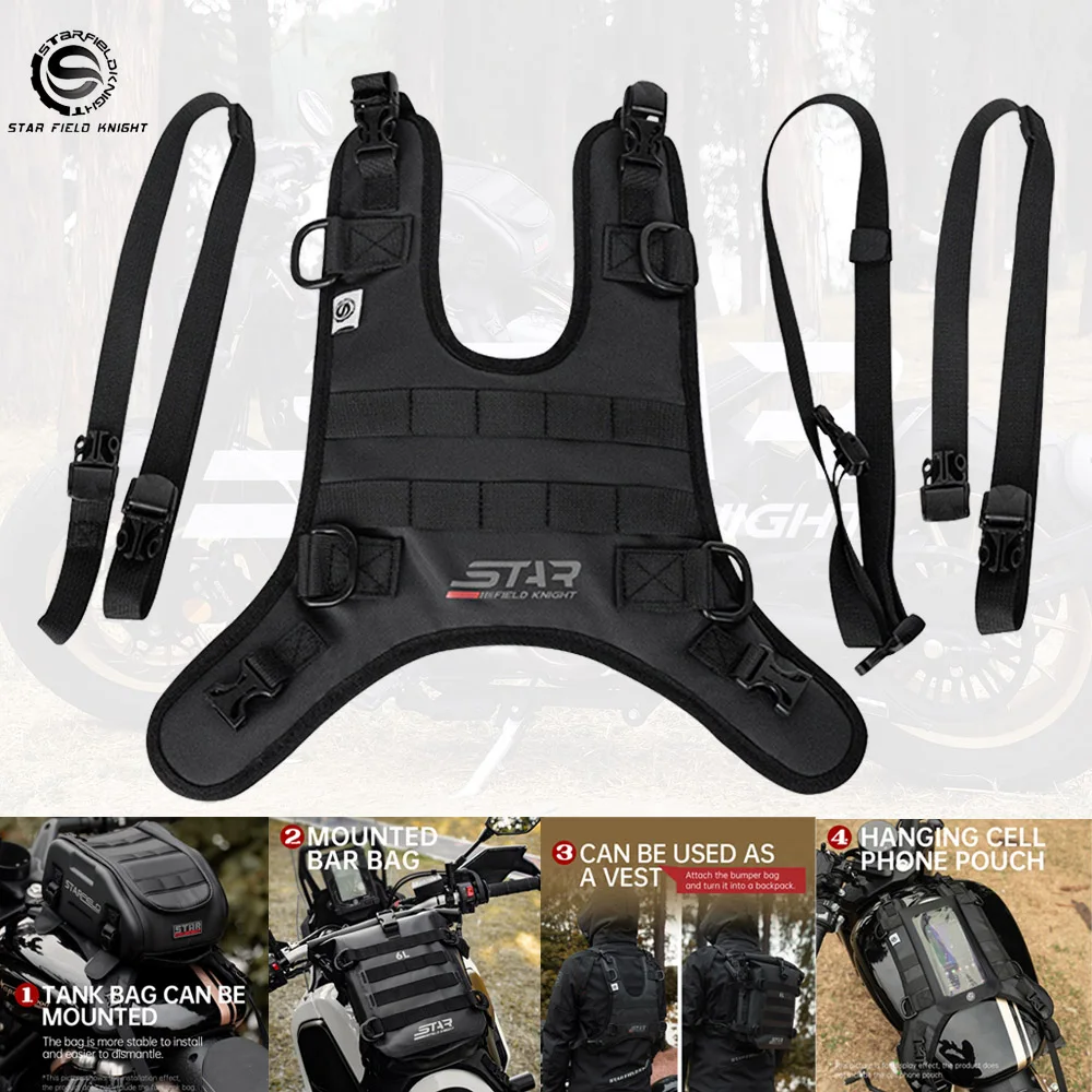 Motorcycle Fuel Tank Vest Mounted Multi-model Universal Plug-in Moto Mounting Base Waterproof Reflective Motocross Gas Tank Vest
Motorcycle Fuel Tank Vest Mounted Multi-model Universal Plug-in Moto Mounting Base Waterproof Reflective Motocross Gas Tank Vest