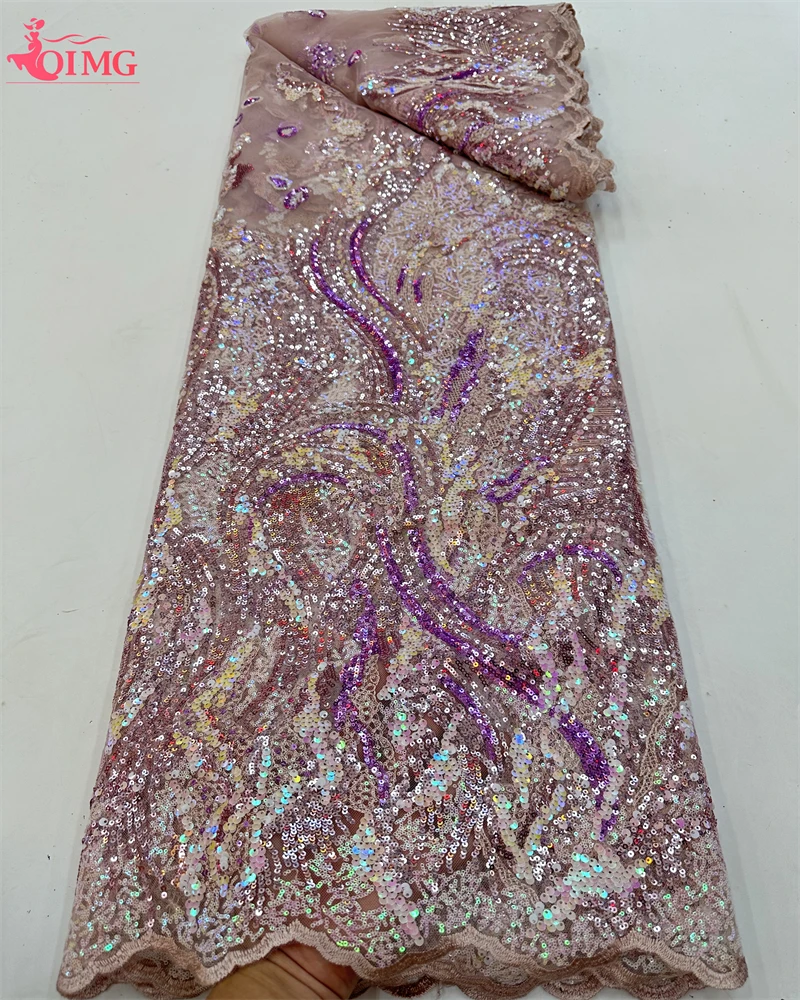 OIMG High Quality Fashion French Embroidery Sequins Lace Fabric With African Nigerian Lace Fabric For Wedding Dress
OIMG High Quality Fashion French Embroidery Sequins Lace Fabric With African Nigerian Lace Fabric For Wedding Dress