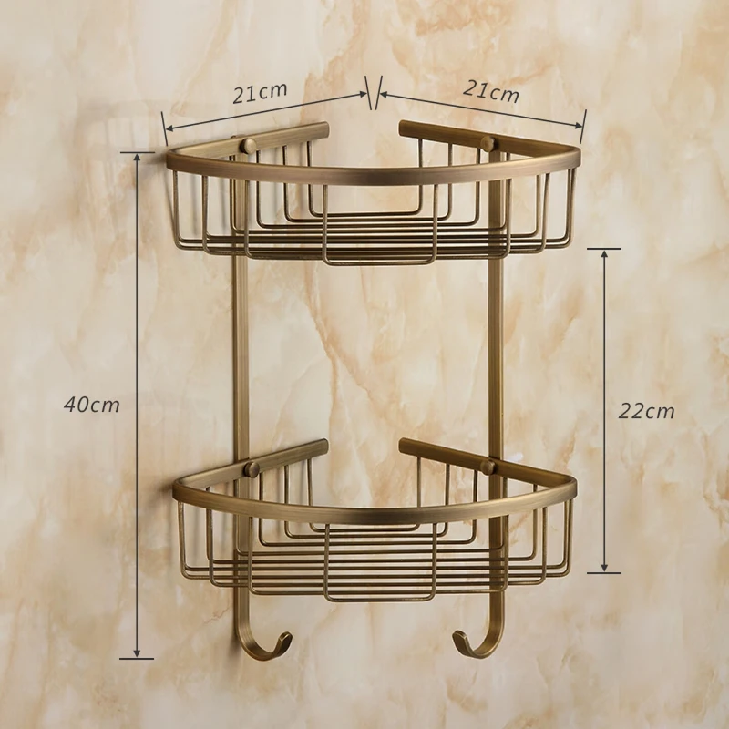 European antique brass rack French retro bathroom triangular copper basket antique corner frame double tripod
European antique brass rack French retro bathroom triangular copper basket antique corner frame double tripod