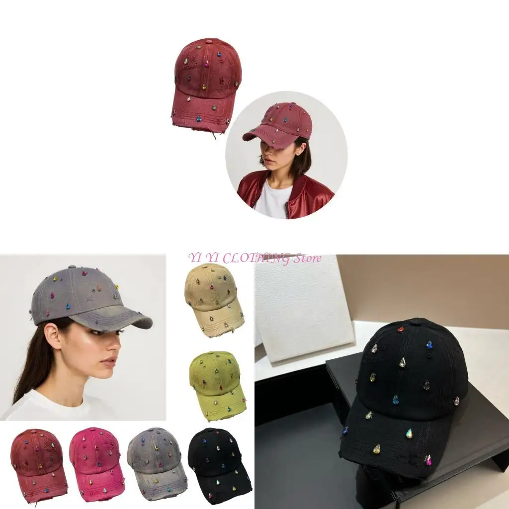 Trendy Rhinestones Sun Hat Fashion Women Baseball Hat Youth Baseball Hat for Outdoor Activity
Trendy Rhinestones Sun Hat Fashion Women Baseball Hat Youth Baseball Hat for Outdoor Activity