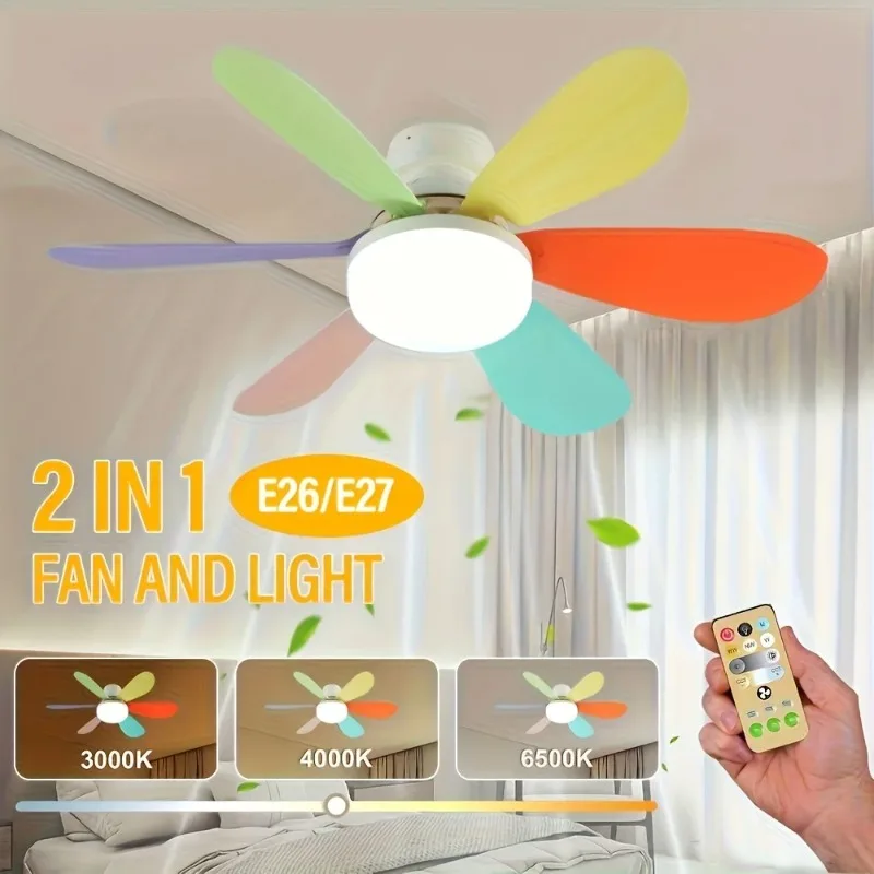 40W Socket Ceiling Fan with LED Lamp and Remote Remote Control High Wind Power Electric Fan for Bedroom Kitchen Living Room
40W Socket Ceiling Fan with LED Lamp and Remote Remote Control High Wind Power Electric Fan for Bedroom Kitchen Living Room