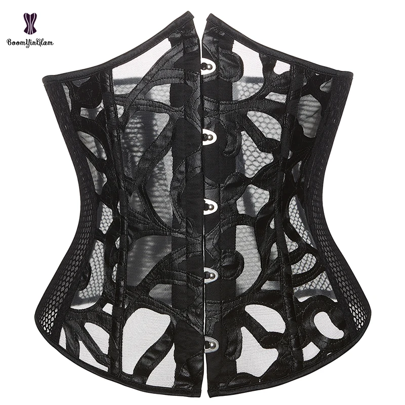 Front 5 Busk Closure Women Height 29.5CM Slimming Waist Shapers Plus Size Lace Up Boned Mesh Underbust Corset For Summer
Front 5 Busk Closure Women Height 29.5CM Slimming Waist Shapers Plus Size Lace Up Boned Mesh Underbust Corset For Summer