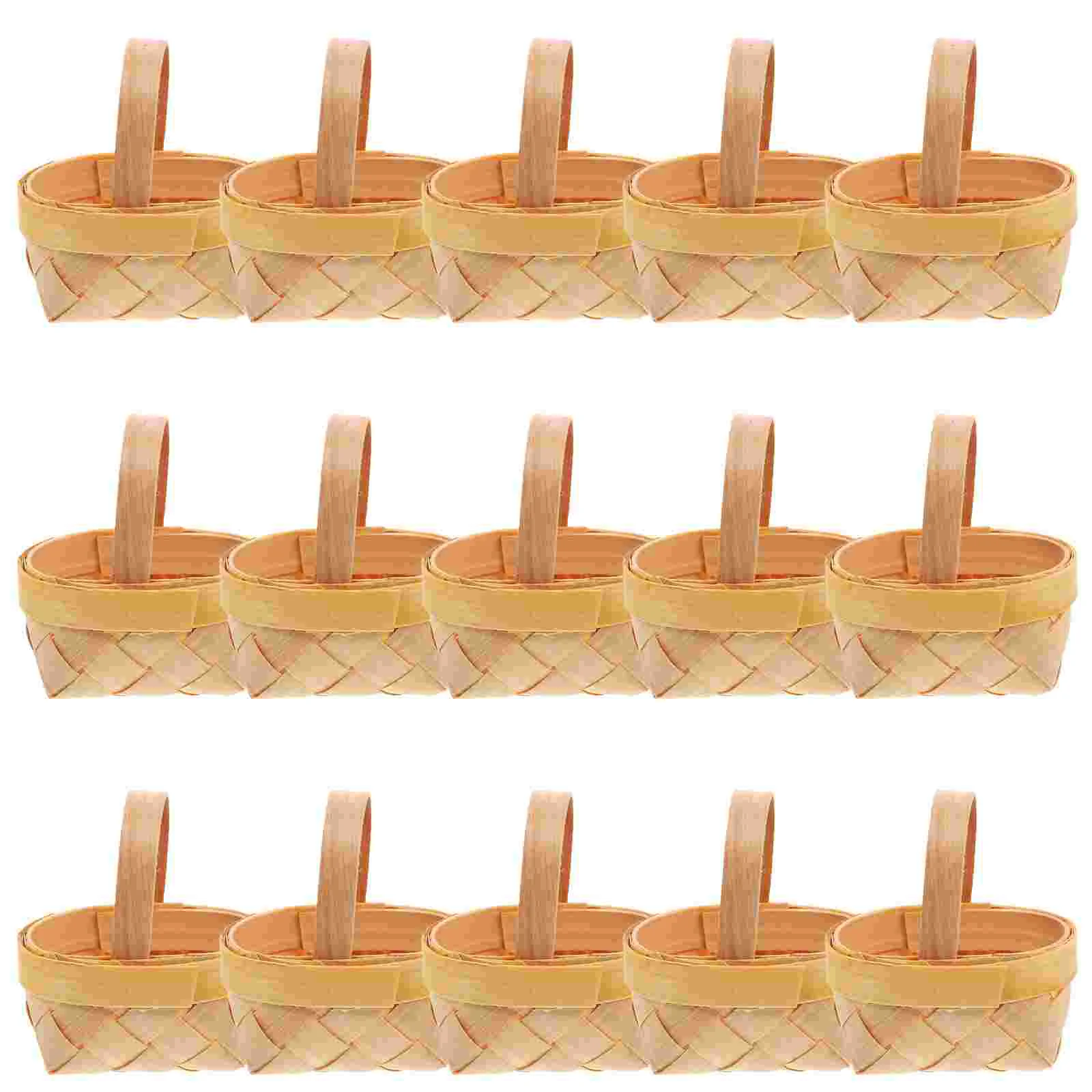 15 Pcs Mini Wood Slice Baskets Handwoven Candy Packaging Box Party Favors Holder Storage Woven Basket Rustic Decor
15 Pcs Mini Wood Slice Baskets Handwoven Candy Packaging Box Party Favors Holder Storage Woven Basket Rustic Decor