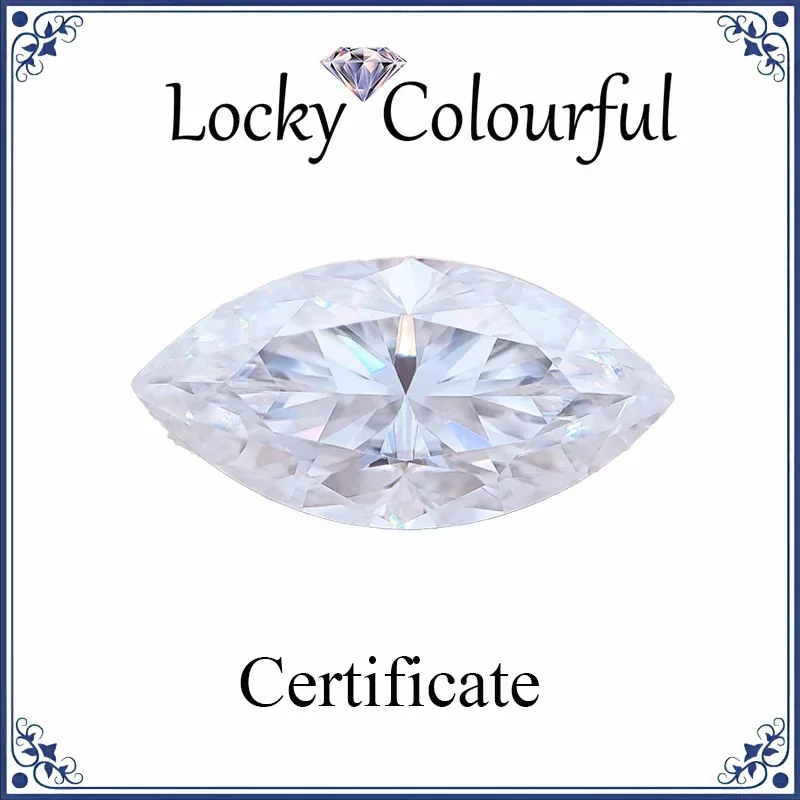 Moissanite Highest Grade Super White D Color VVS1 Marquise Cut Charms Beads for Jewelry Making Pendant Material with Certificate
Moissanite Highest Grade Super White D Color VVS1 Marquise Cut Charms Beads for Jewelry Making Pendant Material with Certificate