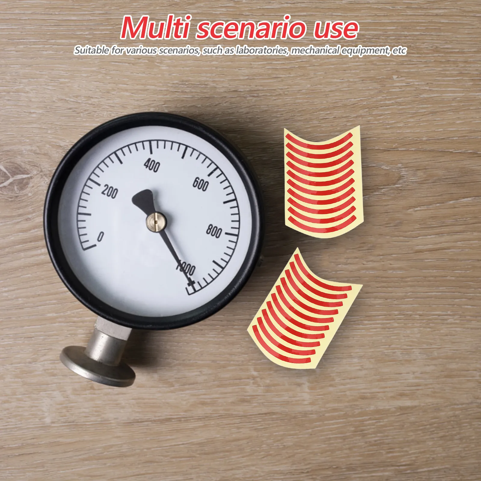 60Pcs Reflective Pressure Indicator Stickers Tri-Color Quarter-Circle High-Adhesion Industrial Safety Compliance Gauge Markings
60Pcs Reflective Pressure Indicator Stickers Tri-Color Quarter-Circle High-Adhesion Industrial Safety Compliance Gauge Markings