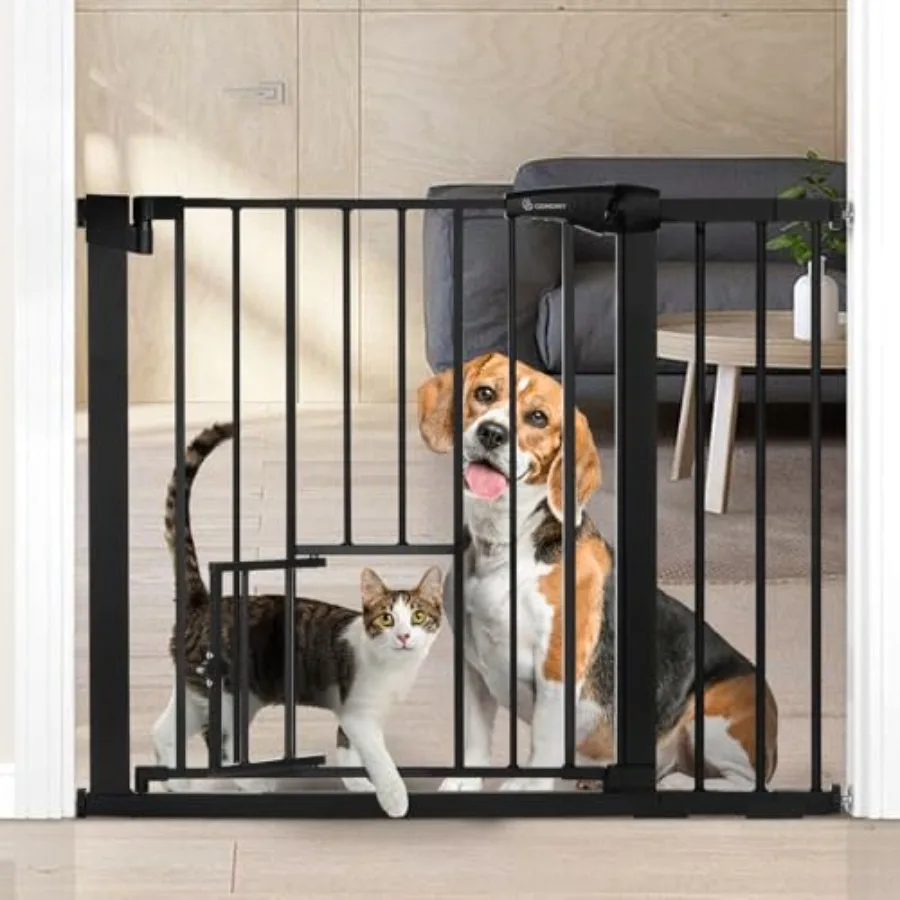 COMOMY Auto Close Baby Gate with Cat Door, 29.5"-40.5" Extra Wide Dog Gate for House Doorways Stairs, Pressure Mounted Easy Wal
COMOMY Auto Close Baby Gate with Cat Door, 29.5"-40.5" Extra Wide Dog Gate for House Doorways Stairs, Pressure Mounted Easy Wal