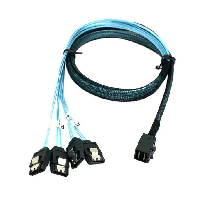 Internal Mini SAS SFF-8643 Host To 4 SATA 7pin Hard Disk Fanout 6Gbps Data Server Raid Cable 1m 100cm 3ft
Internal Mini SAS SFF-8643 Host To 4 SATA 7pin Hard Disk Fanout 6Gbps Data Server Raid Cable 1m 100cm 3ft