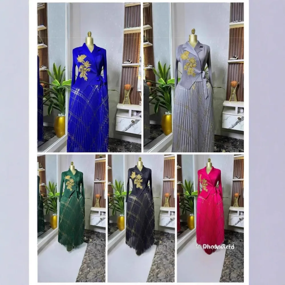 2025 Spring New Pleated A-line Dress elegant Suit Collar Mid To Long Style Waist Cinching Slimming Women Folds Skirt
2025 Spring New Pleated A-line Dress elegant Suit Collar Mid To Long Style Waist Cinching Slimming Women Folds Skirt