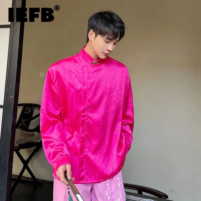 IEFB 2024 New Fashion Men's Shirt Chinese Male Long Sleeve Shirts Summer Stand Collar Casual Top Tide Rose-pink Loose 9C5589
IEFB 2024 New Fashion Men's Shirt Chinese Male Long Sleeve Shirts Summer Stand Collar Casual Top Tide Rose-pink Loose 9C5589