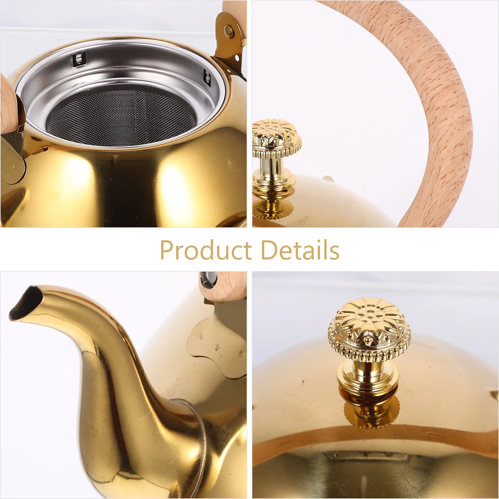 1pc Stainless Steel Water Kettle Large Capacity Metal Tea Pot With Handle Household Teapot For Home Office Kitchen Brew Tea Boil 
1pc Stainless Steel Water Kettle Large Capacity Metal Tea Pot With Handle Household Teapot For Home Office Kitchen Brew Tea Boil