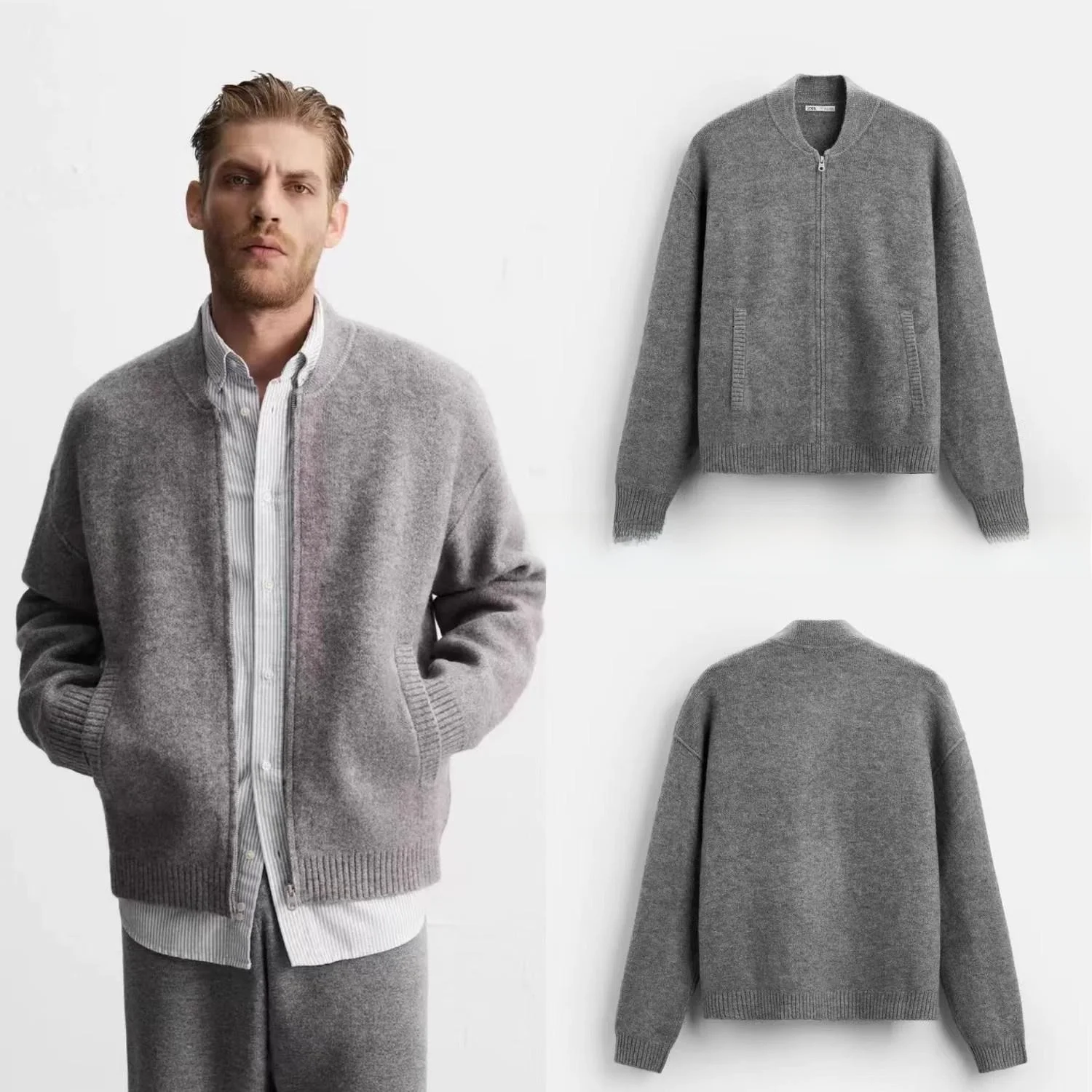 Новый осенне-зимний мужской модный кардиган свободного кроя с V-образным вырезом и длинными рукавами, вязаный свитер, удобная верхняя одежда, куртка
Новый осенне-зимний мужской модный кардиган свободного кроя с V-образным вырезом и длинными рукавами, вязаный свитер, удобная верхняя одежда, куртка