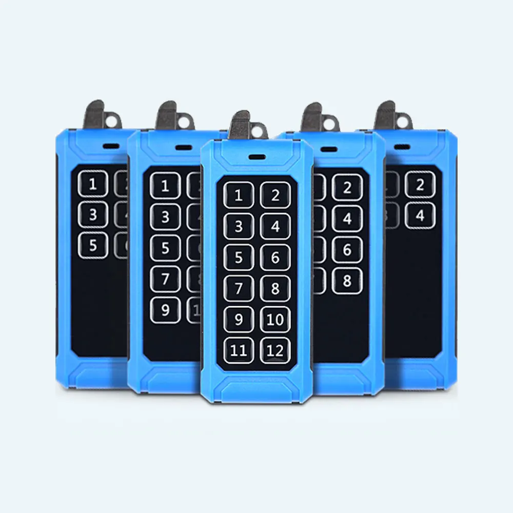 Universal 433MHz DC4.5V 12 Buttons RF Remote Control Motor Lighting Crane Electric Garage Door Switch Transmitter
Universal 433MHz DC4.5V 12 Buttons RF Remote Control Motor Lighting Crane Electric Garage Door Switch Transmitter