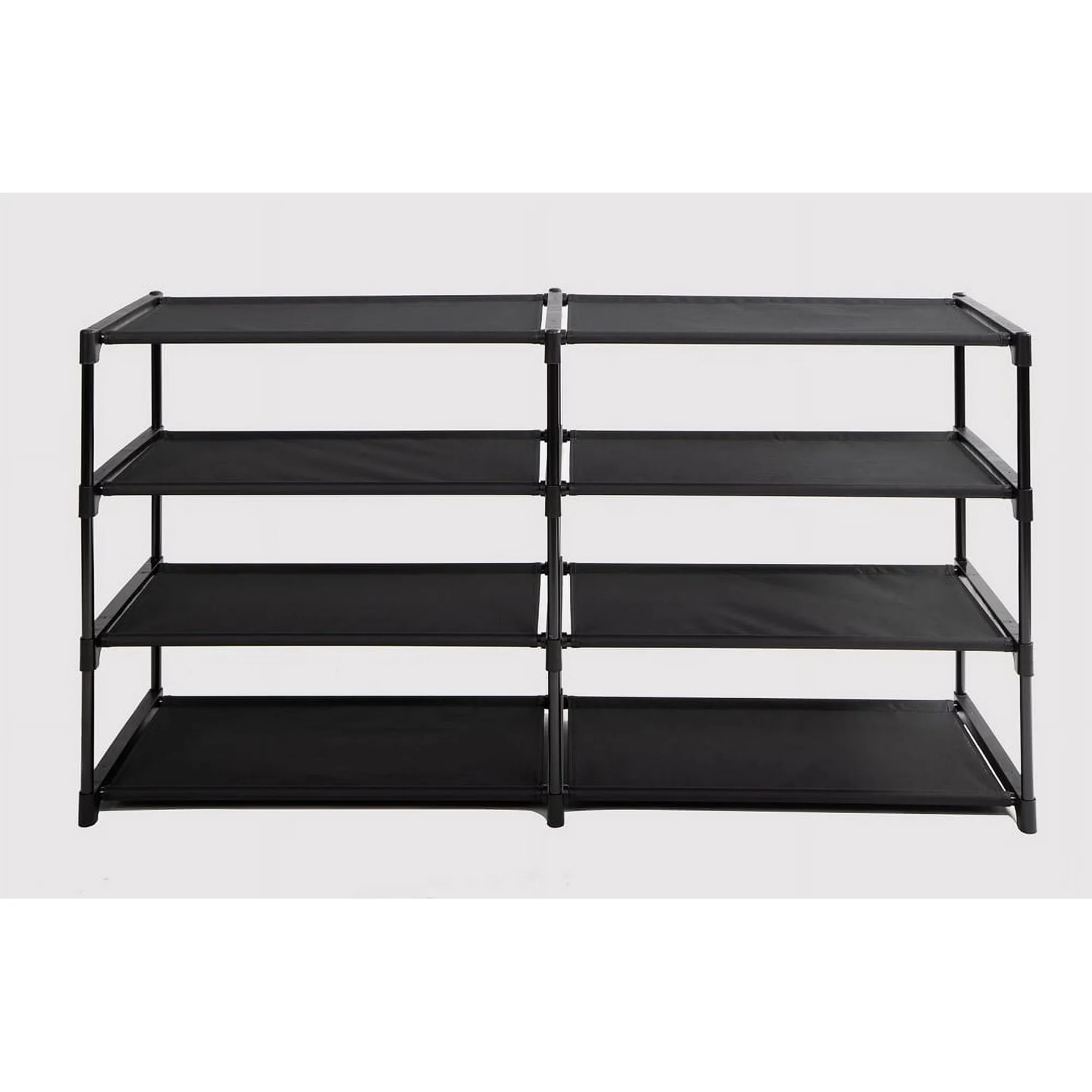 4-Tier Shoe Rack Storage Organizer, Rich Black, 24 Pairs, Fabric Shelves, Iron Poles & Plastic Connectors
4-Tier Shoe Rack Storage Organizer, Rich Black, 24 Pairs, Fabric Shelves, Iron Poles & Plastic Connectors