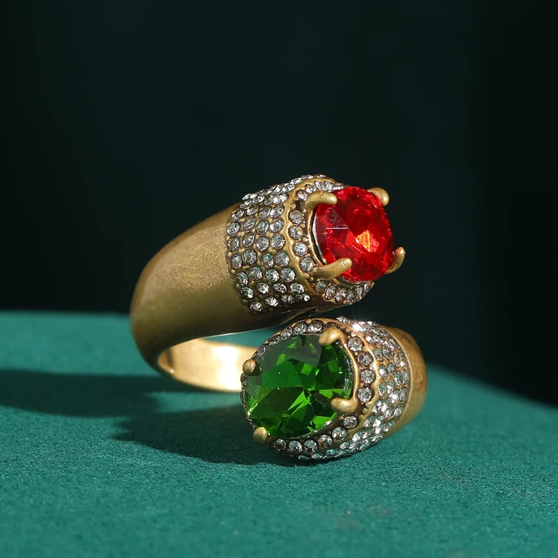 Vintage Red Ring Adjustable Woman Green Gradient Retro Crystal Design Quality Zircon Jewelry 2026 Elegant Finger New Accessories
Vintage Red Ring Adjustable Woman Green Gradient Retro Crystal Design Quality Zircon Jewelry 2026 Elegant Finger New Accessories