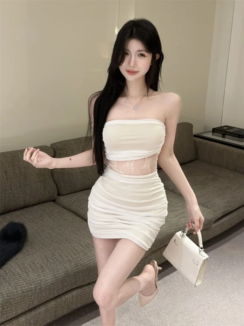 Sexy Lace Splice Spicy Girl Tube Dr Women Pure Desire Slim Fit Skirt ows Body Tight Butt ort Skirt Par Wear
Sexy Lace Splice Spicy Girl Tube Dr Women Pure Desire Slim Fit Skirt ows Body Tight Butt ort Skirt Par Wear