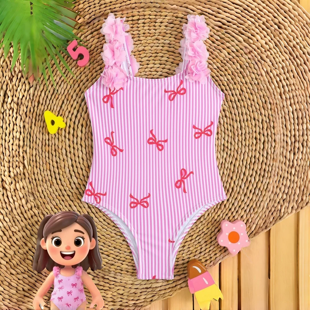 New Pink Baby Girls' Swimsuit Cute Floral Print Children One-Piece Swimwear Beach Clothes For Vacation Bathing Suit For 4Y To 7Y
New Pink Baby Girls' Swimsuit Cute Floral Print Children One-Piece Swimwear Beach Clothes For Vacation Bathing Suit For 4Y To 7Y