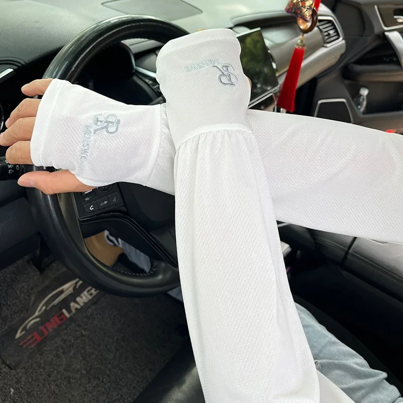 Women Men Summer Sunscreen Ice Silk Arm Sleeves Thin Breathable Driving Gloves Female Sun Protection Long Anti UV Arm Covers
Women Men Summer Sunscreen Ice Silk Arm Sleeves Thin Breathable Driving Gloves Female Sun Protection Long Anti UV Arm Covers