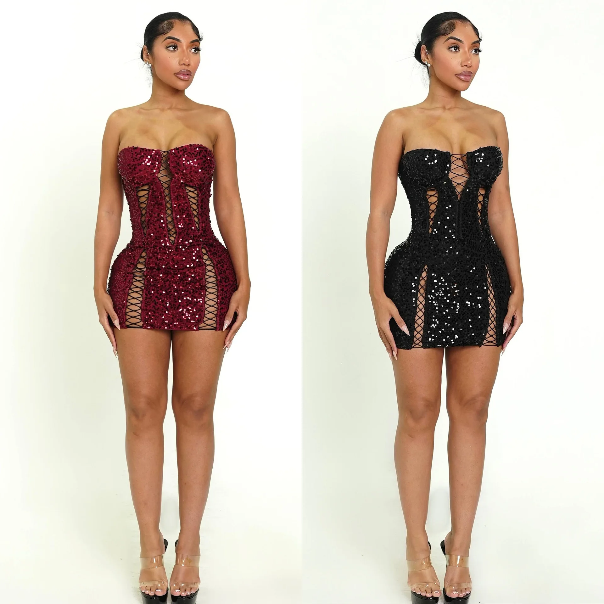 Sexy Sequin Mini Dress Evening Club Wear Dresses 2026 Women Summer Spring Clothes Luxury Bodycon Party Red Bandage Dress
Sexy Sequin Mini Dress Evening Club Wear Dresses 2026 Women Summer Spring Clothes Luxury Bodycon Party Red Bandage Dress