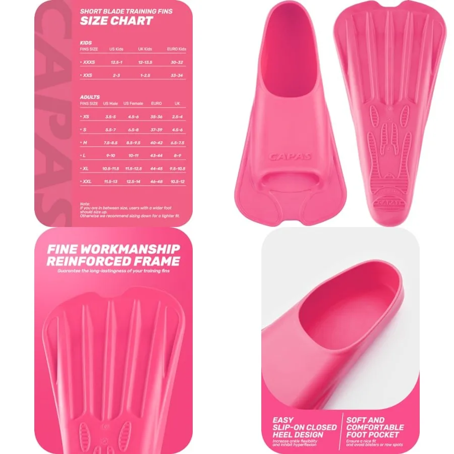 Swim Training Fins Comfortable Silicone Lap Swimming Short Blade Floating Flippers with Mesh Bag for Adult Men Women Build Leg
Swim Training Fins Comfortable Silicone Lap Swimming Short Blade Floating Flippers with Mesh Bag for Adult Men Women Build Leg