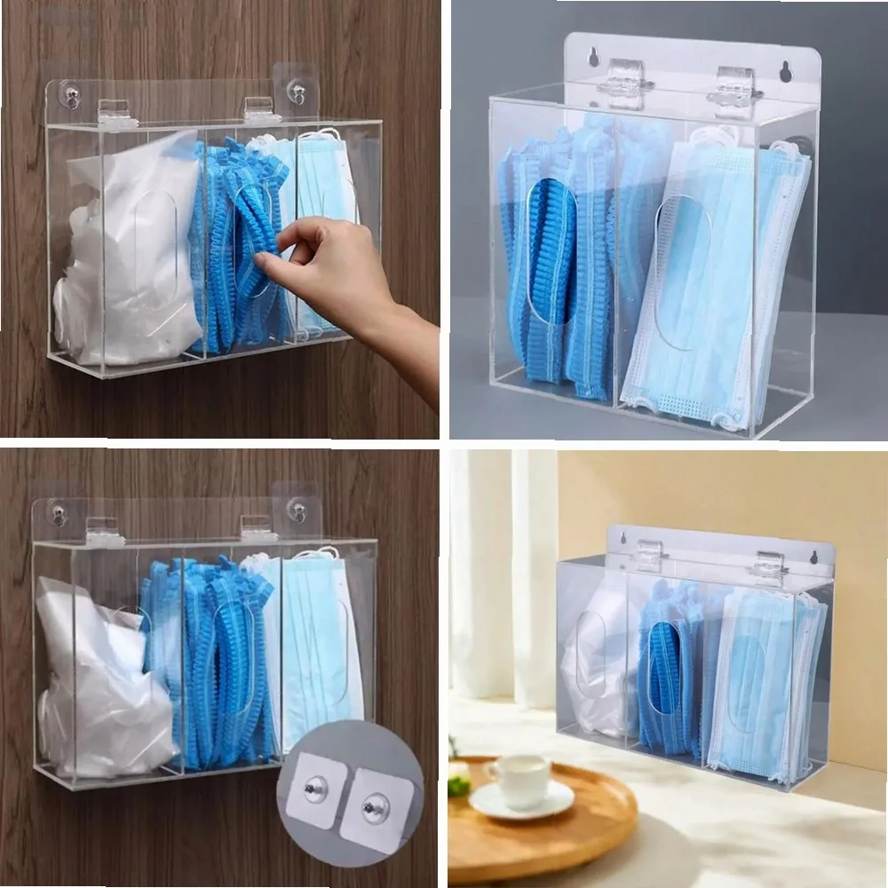 1/2/3 Grid Acrylic Glove Holder, Transparent Dustproof Storage Box with Lid, Space-Saving Mask Dispenser for Home
1/2/3 Grid Acrylic Glove Holder, Transparent Dustproof Storage Box with Lid, Space-Saving Mask Dispenser for Home