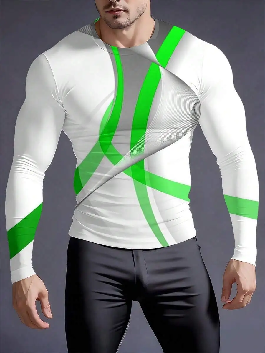 3D Printed Mens Crew Neck Long Sleeve Compression Shirt Sportswear
3D Printed Mens Crew Neck Long Sleeve Compression Shirt Sportswear