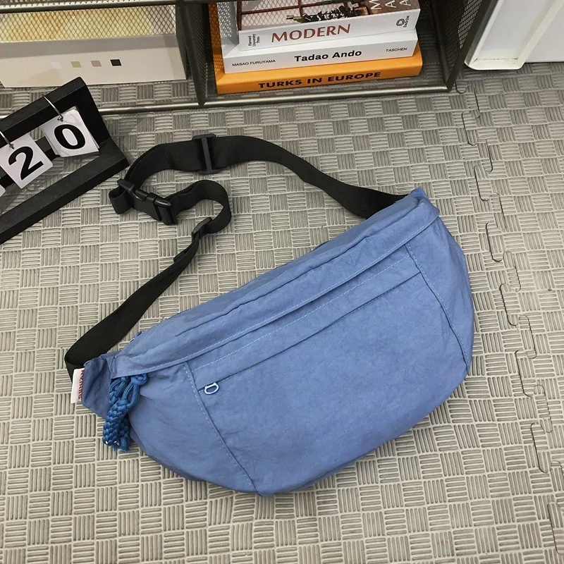 Nylon Zipper 2024 New Product Waist Packs Solid Color Versatile Western Style Casual Chest Bag Soft Neutral Style Crossbody Bag
Nylon Zipper 2024 New Product Waist Packs Solid Color Versatile Western Style Casual Chest Bag Soft Neutral Style Crossbody Bag
