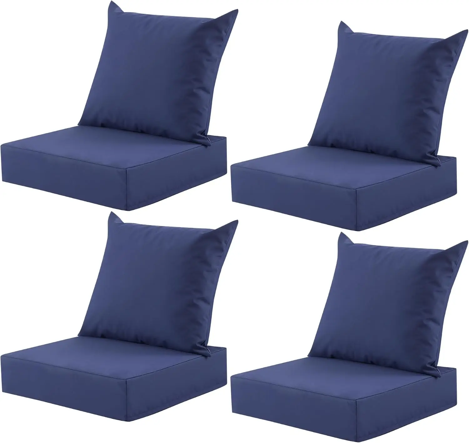 Deep Seat Cushion Set 24x24 inch Water-Resistant Patio Chair Cushions with Removable Cover Navy Blue 4-Pack
Deep Seat Cushion Set 24x24 inch Water-Resistant Patio Chair Cushions with Removable Cover Navy Blue 4-Pack