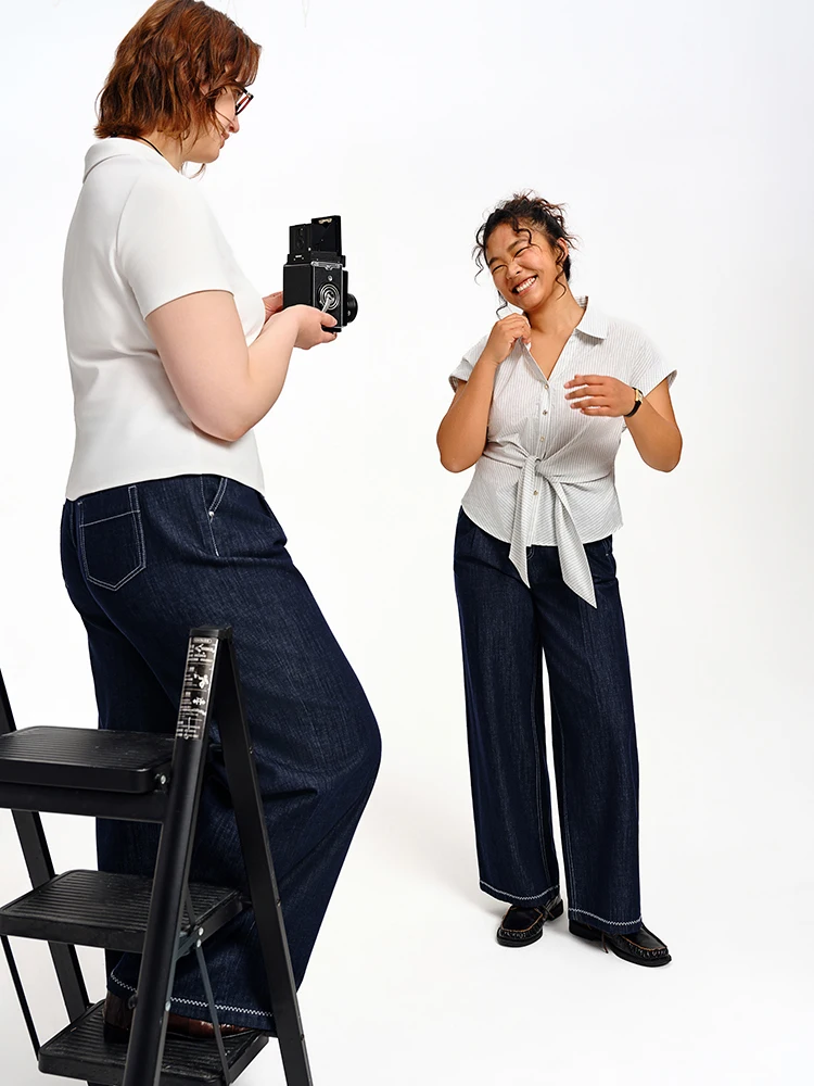 High Waist Straight Leg Denim Jeans Women's Summer New Style Double Length Bright Thread Contrast Casual Trousers
High Waist Straight Leg Denim Jeans Women's Summer New Style Double Length Bright Thread Contrast Casual Trousers