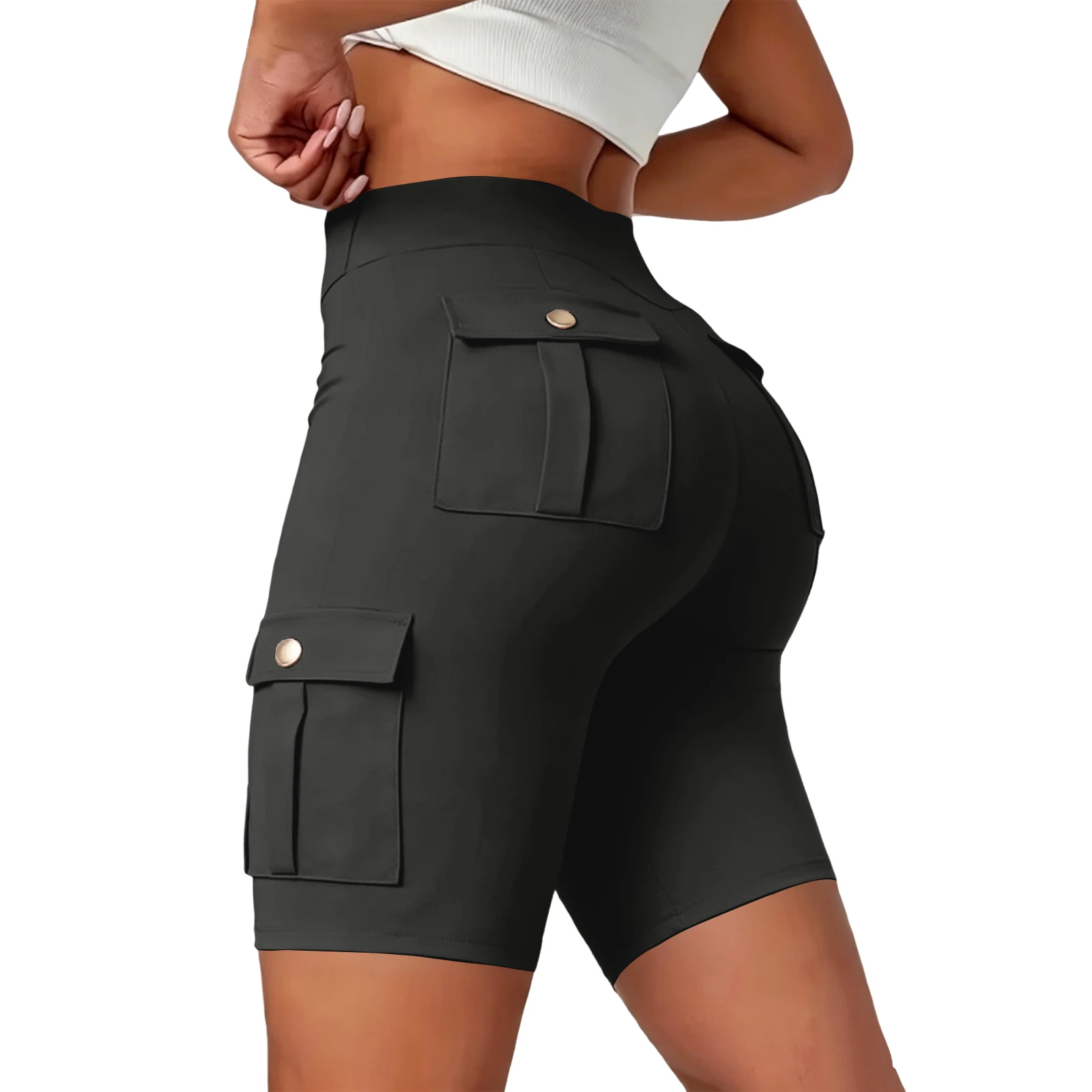 Women's High-waisted Butt-Lifting Yoga Shorts with Button Pocket Tight Elastic Slim Fitness Shorts Cycling Shorts Sports Shorts
Women's High-waisted Butt-Lifting Yoga Shorts with Button Pocket Tight Elastic Slim Fitness Shorts Cycling Shorts Sports Shorts