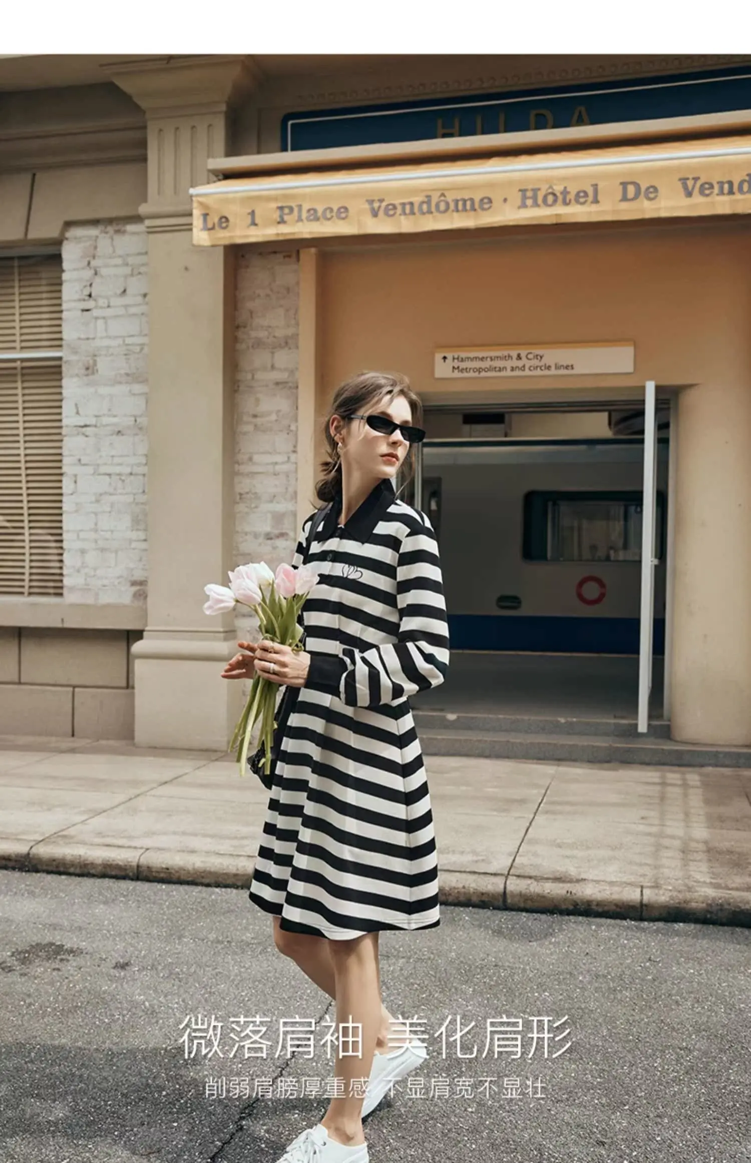 OLrain 2025 Spring Polo Neck Dresses Women A-Line Casual Elegant Striped Long Sleeve Embroidery Sweatshirt Dress O23QL85033
OLrain 2025 Spring Polo Neck Dresses Women A-Line Casual Elegant Striped Long Sleeve Embroidery Sweatshirt Dress O23QL85033