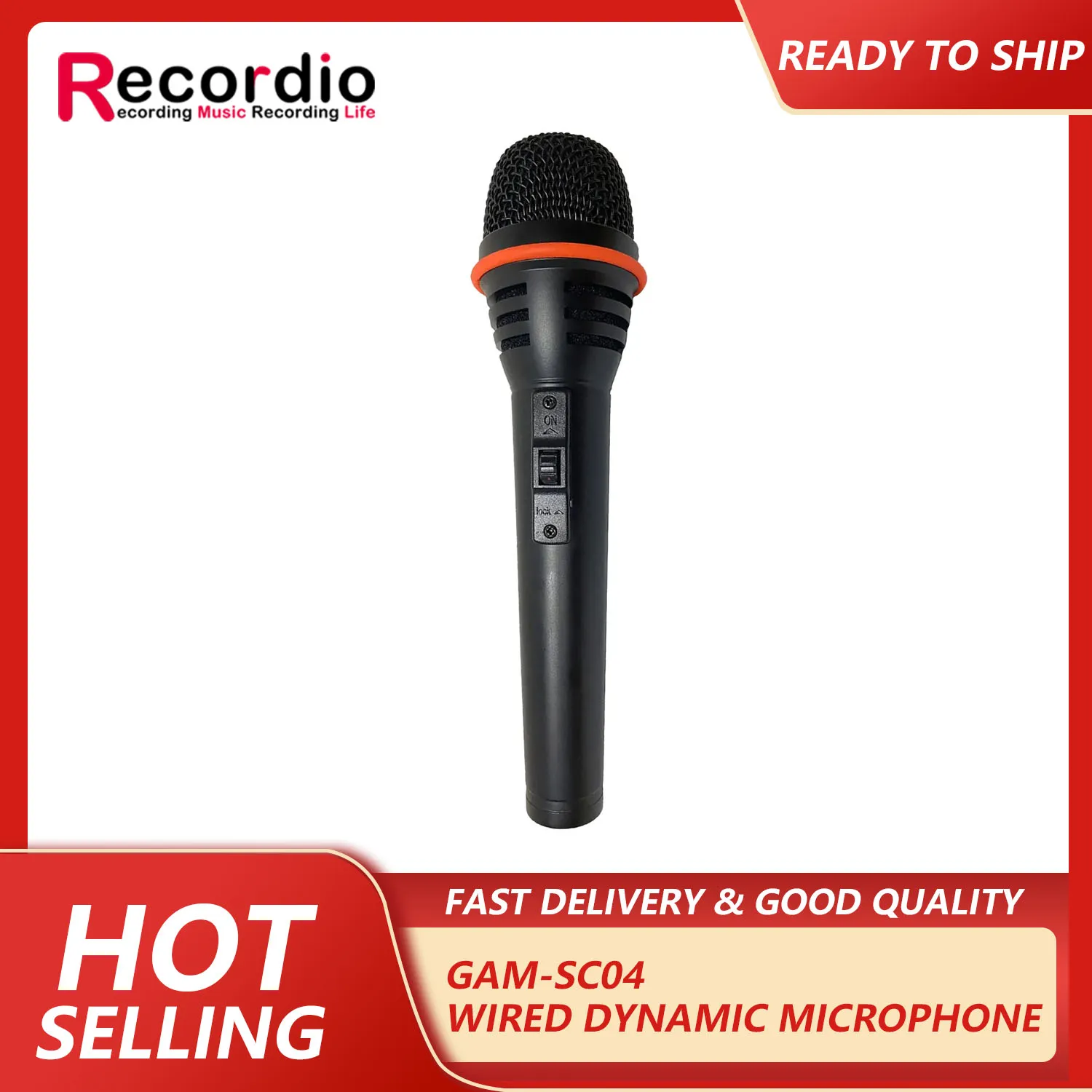 GAM-SC04 Basics Dynamic Vocal Microphone Cardioid Moving Coil Wired Mic Includes 15ft XLR Audio Cable to 1/4'' Audio Connection
GAM-SC04 Basics Dynamic Vocal Microphone Cardioid Moving Coil Wired Mic Includes 15ft XLR Audio Cable to 1/4'' Audio Connection