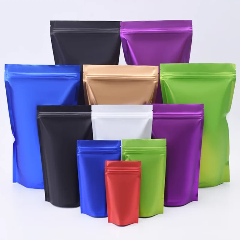 100PCS Matte Stand-up Aluminum Foil Ziplock Bag DIY Pet Food Beaf Coffee Sugar Snack Tea Spice Dried Fruits Gift Storage Pouches 
100PCS Matte Stand-up Aluminum Foil Ziplock Bag DIY Pet Food Beaf Coffee Sugar Snack Tea Spice Dried Fruits Gift Storage Pouches