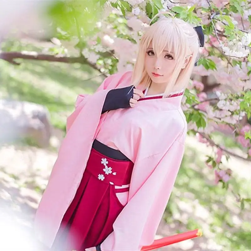 Sakura Color Kimono Cosplay Outfit, Traditional Japanese Style Costume for Cos Events
Sakura Color Kimono Cosplay Outfit, Traditional Japanese Style Costume for Cos Events