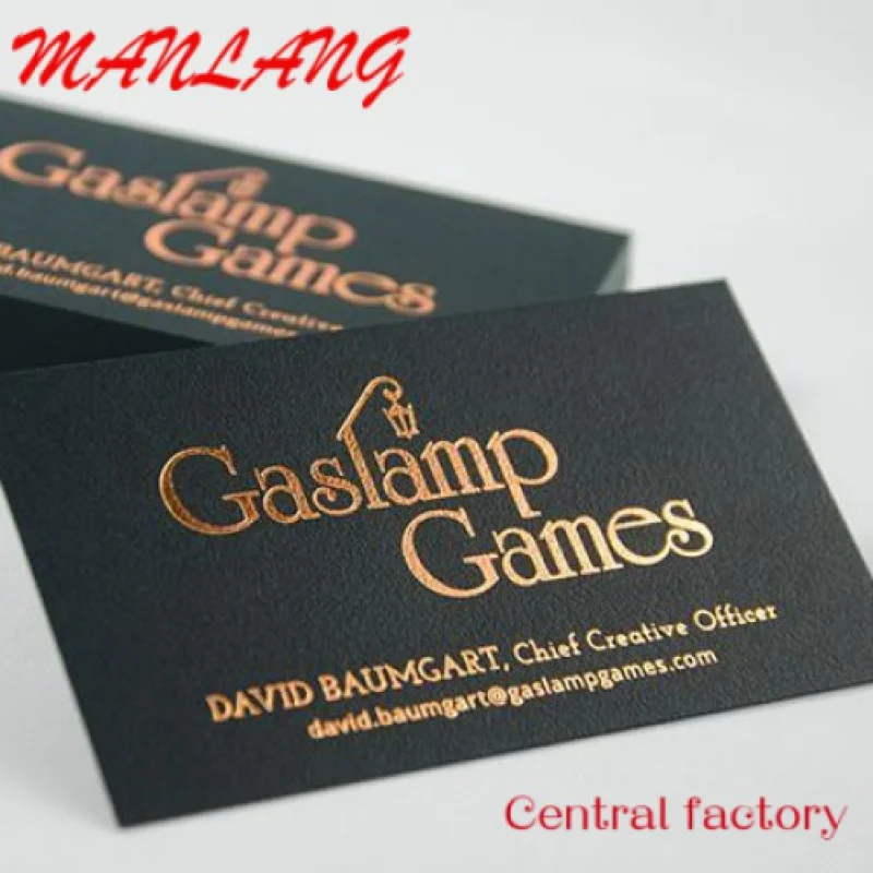 Custom Wholesale High Quality Black Gold Foil Embossed Stamping Business Card
Custom Wholesale High Quality Black Gold Foil Embossed Stamping Business Card