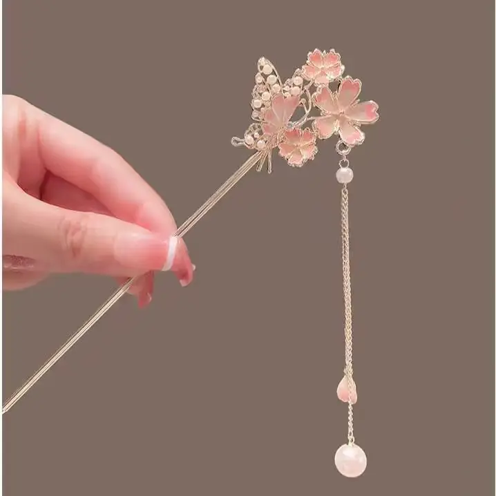 Sakura Hairpin with a High-End Feel, Hanfu Hairpin, Tassel Hairpin, Qipao Hairpin, Cute and Versatile
Sakura Hairpin with a High-End Feel, Hanfu Hairpin, Tassel Hairpin, Qipao Hairpin, Cute and Versatile