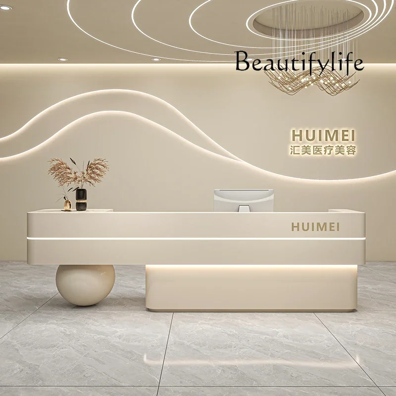 BJ Luxury Modern Reception Counter Beauty Beauty Salon Logo Reception Table Logo Designer Beautician Counter Shop Office Furnit
BJ Luxury Modern Reception Counter Beauty Beauty Salon Logo Reception Table Logo Designer Beautician Counter Shop Office Furnit
