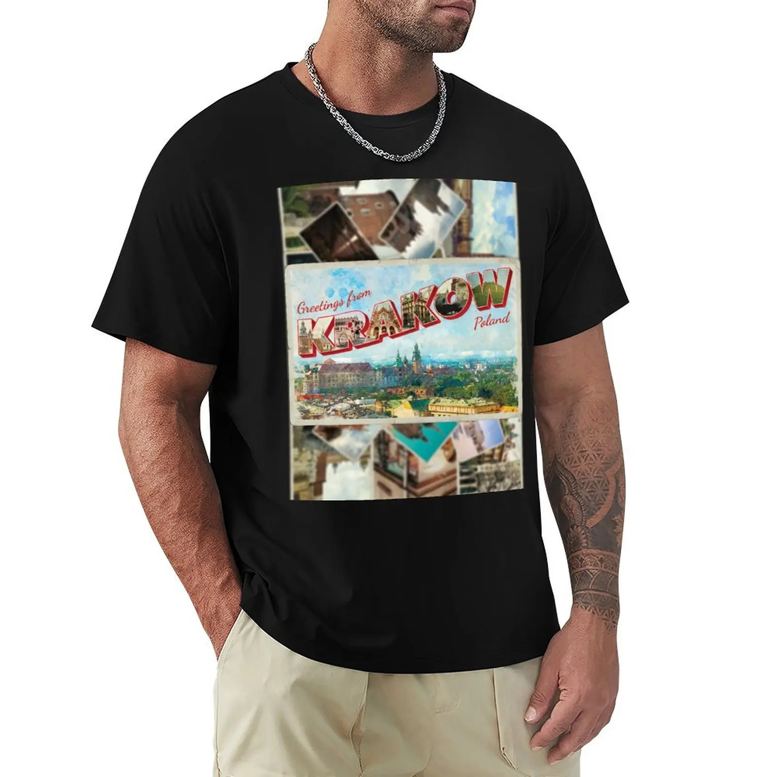 Greetings from Krakow in Poland Vintage style retro souvenir T-Shirt plus size tops vintage graphic tee t shirts for men pack
Greetings from Krakow in Poland Vintage style retro souvenir T-Shirt plus size tops vintage graphic tee t shirts for men pack