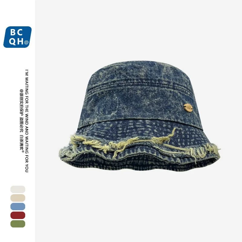 Korean Niche Edge Grinding Denim Bucket Hat for Men and Women Spring and Summer Outdoor Shade Casual Versatile Basin Caps
Korean Niche Edge Grinding Denim Bucket Hat for Men and Women Spring and Summer Outdoor Shade Casual Versatile Basin Caps