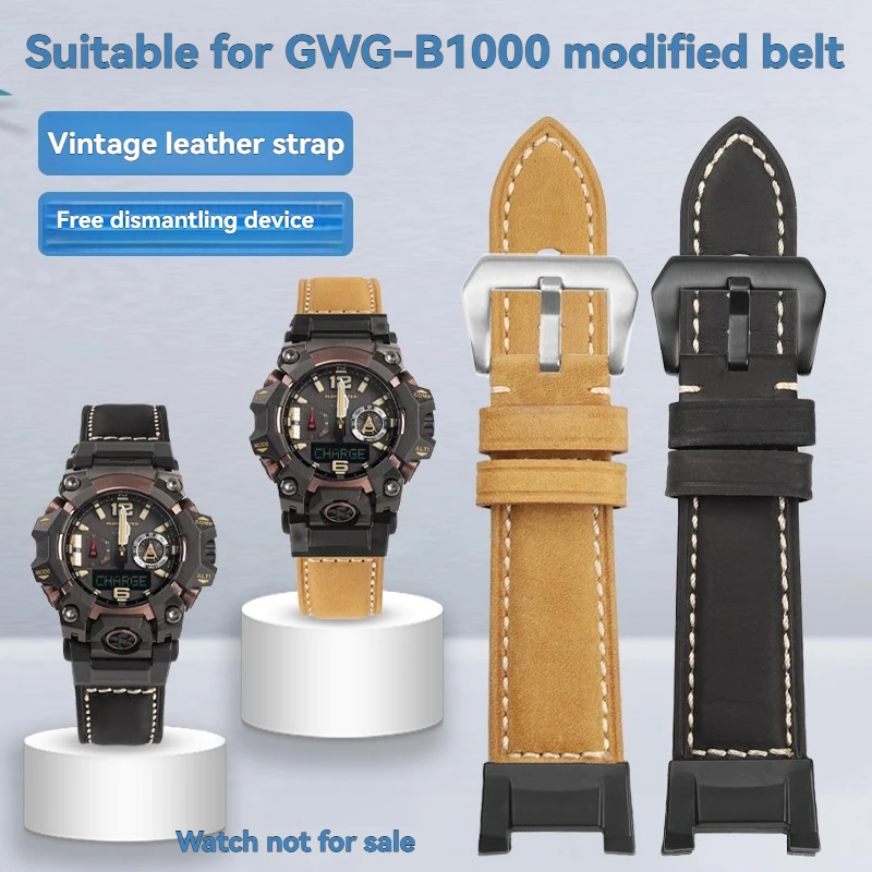 Modified Watchband for Casio GWG-B1000 Big Mud King third-generation gwg-b1000 Retro Vintage Lea-ther Watch Band Men's Strap
Modified Watchband for Casio GWG-B1000 Big Mud King third-generation gwg-b1000 Retro Vintage Lea-ther Watch Band Men's Strap