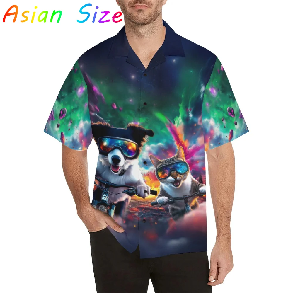 Мужские и женские модные пляжные рубашки 2025 года с 3D-принтом в стиле гавайских рубашек, с забавными рисунками енота и кошки, унисекс, блузки, камиса
Мужские и женские модные пляжные рубашки 2025 года с 3D-принтом в стиле гавайских рубашек, с забавными рисунками енота и кошки, унисекс, блузки, камиса