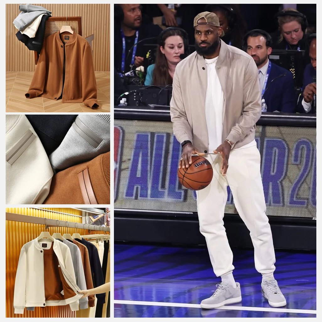 Silk Wool Men's Baseball Collar Pilot Jaet Demonstration by LeBron King Classic Preppy Sle Stand Fit Long Sl...
Silk Wool Men's Baseball Collar Pilot Jaet Demonstration by LeBron King Classic Preppy Sle Stand Fit Long Sl...