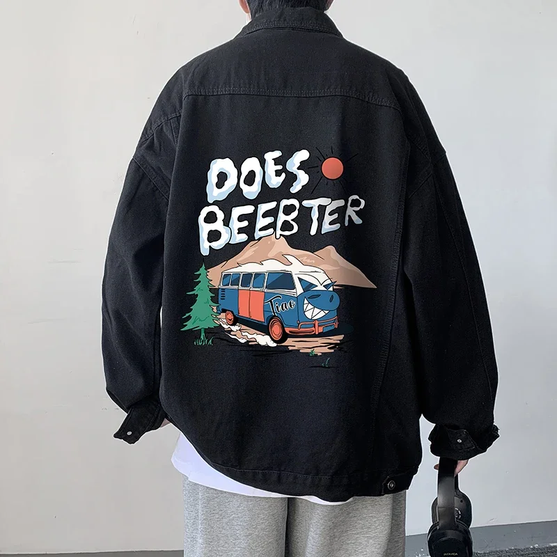 Men's Vintage Denim Jacket Autumn Man Oversize Coat Print Anime Casual Wear 5XL Jean Jacket Cotton Men's Clothing Outerwear
Men's Vintage Denim Jacket Autumn Man Oversize Coat Print Anime Casual Wear 5XL Jean Jacket Cotton Men's Clothing Outerwear