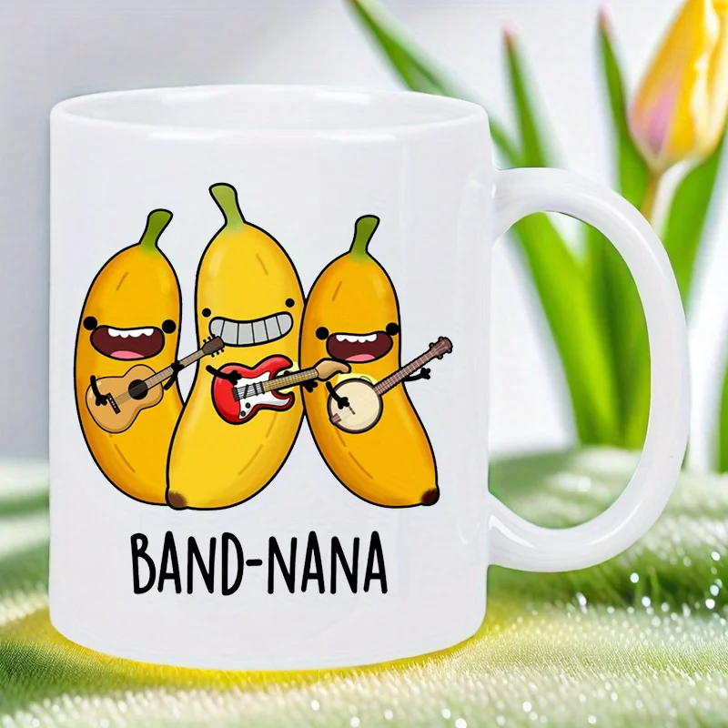 Керамическая кофейная кружка Band-Nana на 11 унций — многоразовая, изолированная дорожная кружка с изображением банана и музыканта, только для мытья рук — кофейная кружка 
Керамическая кофейная кружка Band-Nana на 11 унций — многоразовая, изолированная дорожная кружка с изображением банана и музыканта, только для мытья рук — кофейная кружка
