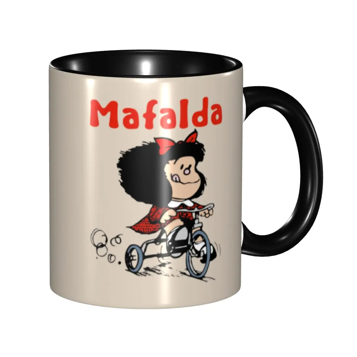 Mafalda Bicycle 3 Wheels Mug Customized Quino Manga Cartoon Coffee Ceramic Mug Creative Present
Mafalda Bicycle 3 Wheels Mug Customized Quino Manga Cartoon Coffee Ceramic Mug Creative Present