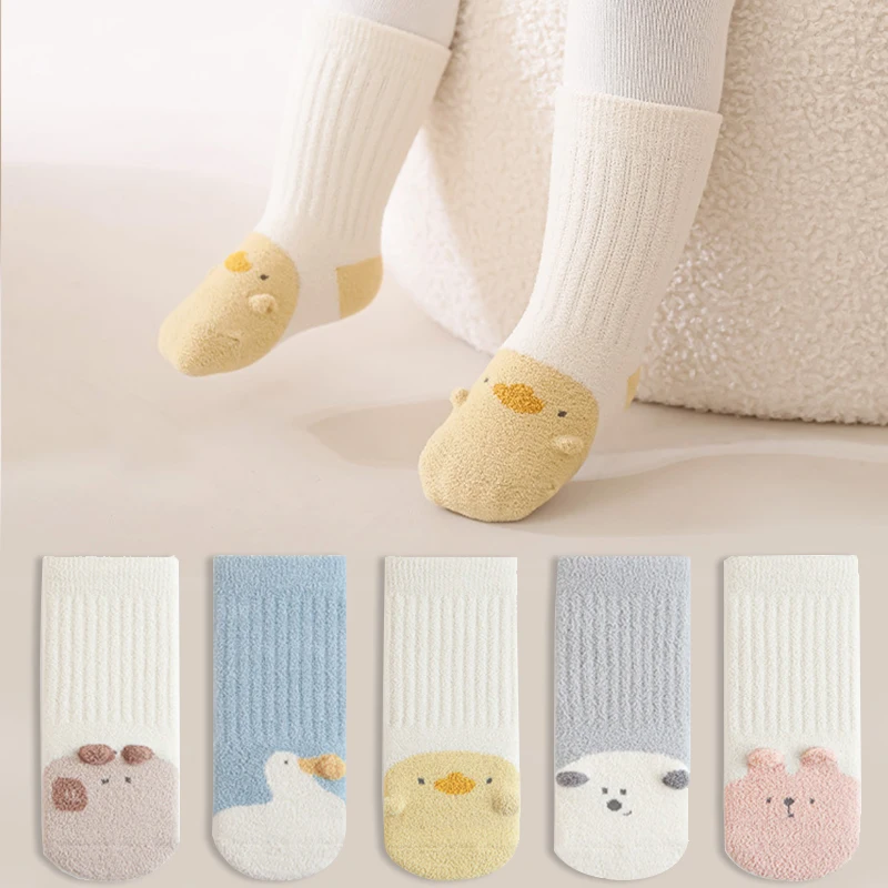 3/5 Pairs Newborn Socks Cartoon Children'S Socks Winter Warm Baby Socks Indoor Kid Socks For Boys And Girls
3/5 Pairs Newborn Socks Cartoon Children'S Socks Winter Warm Baby Socks Indoor Kid Socks For Boys And Girls
