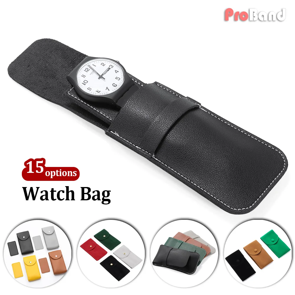 New Storage Portable Watch Bag Buckle Mechanical Watch Cover Anti Scratch Protection Cloth Bag Suede / PU Leather Packaging Bag
New Storage Portable Watch Bag Buckle Mechanical Watch Cover Anti Scratch Protection Cloth Bag Suede / PU Leather Packaging Bag