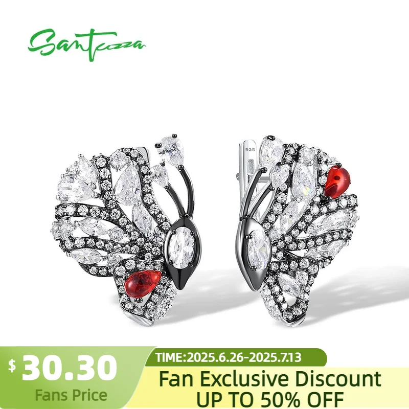 SANTUZZA 925 Sterling Silver Blutterfly Earrings For Women White CZ Red Glass Latch Back Safari Modern Fine Fashion Chic Jewelry
SANTUZZA 925 Sterling Silver Blutterfly Earrings For Women White CZ Red Glass Latch Back Safari Modern Fine Fashion Chic Jewelry