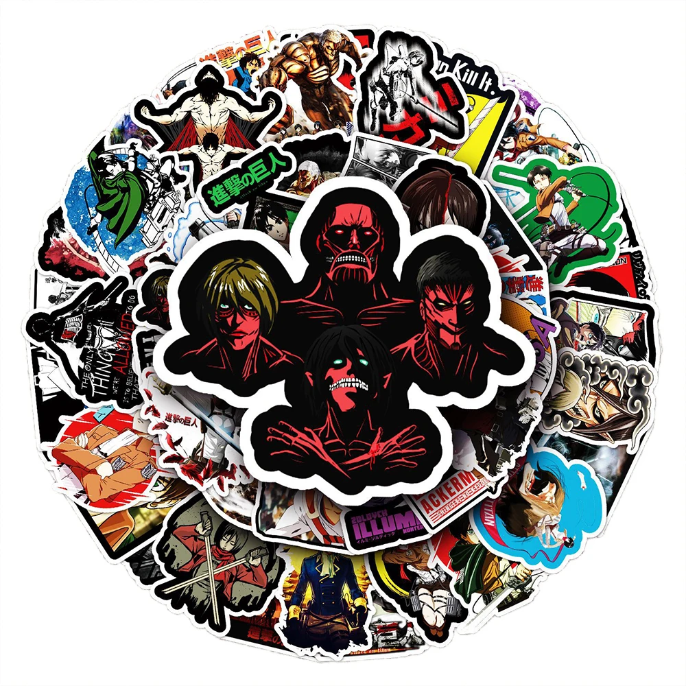 10/30/50pcs Cool Attack On Titan Anime Sitckers Cartoon Waterproof Decals for Scrapbook Guitar Phone DIY Sticker Kid Classic Toy
10/30/50pcs Cool Attack On Titan Anime Sitckers Cartoon Waterproof Decals for Scrapbook Guitar Phone DIY Sticker Kid Classic Toy
