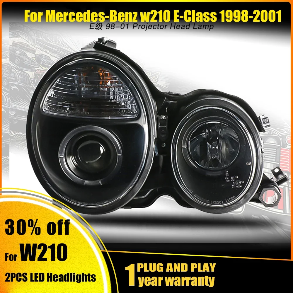 Car Headlights For Mercedes-Benz E Class W210 E-Class 1998-2001 LED Angel Eye Auto Headlamp Assembly Projector Lens Accessories
Car Headlights For Mercedes-Benz E Class W210 E-Class 1998-2001 LED Angel Eye Auto Headlamp Assembly Projector Lens Accessories